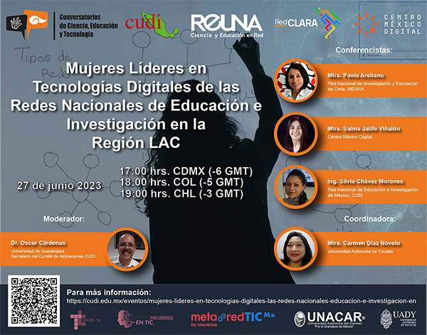 MUJERES LÍDERES EN TECNOLOGÍAS DIGITALES DE LAS REDES NACIONALES DE EDUCACIÓN E INVESTIGACIÓN EN LA REGIÓN LAC